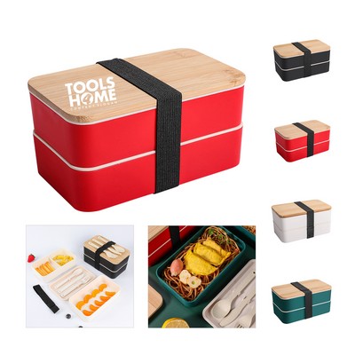 Lunch Container with Bamboo Lid Bento Box