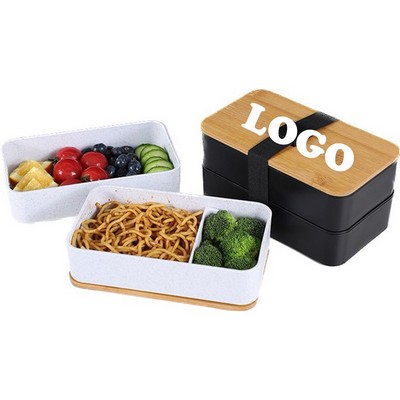 Bamboo And Wheat Straw Bento Lunchbox
