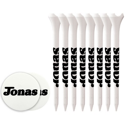 8 Performance Golf Tees 3-1/4" and Ball Markers